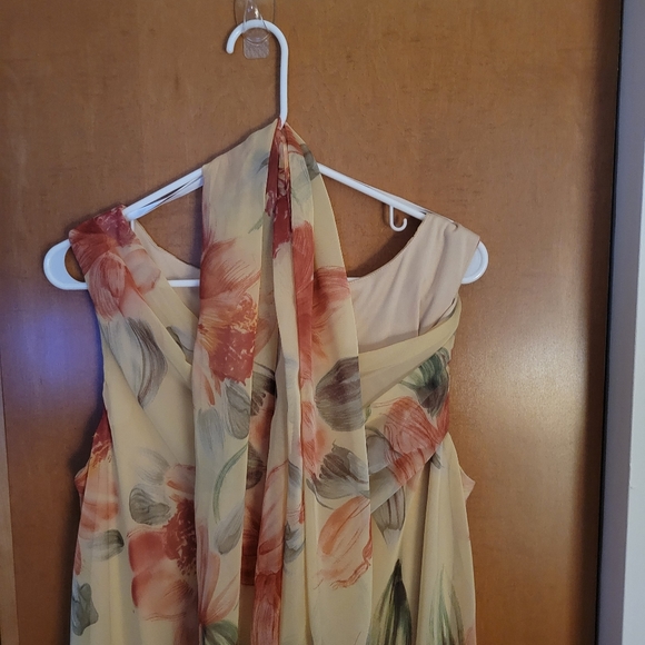 Virgo Floral Dress with Shawl Size 18 in Great Condition - Picture 2 of 5